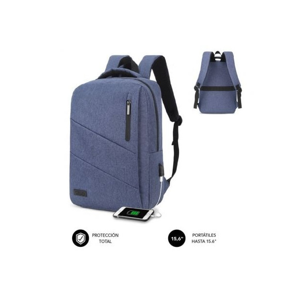 Mochila Subblim city backpack para portátiles hasta 15.6" azul D