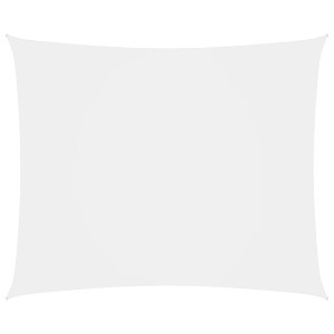 Toldo de vela rectangular tela Oxford blanco 6x8 m D