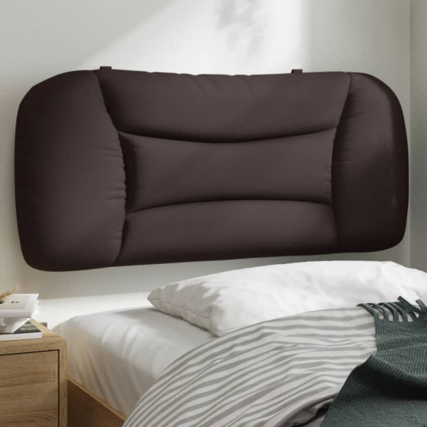 Cabecero de cama acolchado tela marrón oscuro 80 cm D