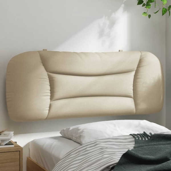 Cabeça de cama acolchada de tecido creme 100 cm D