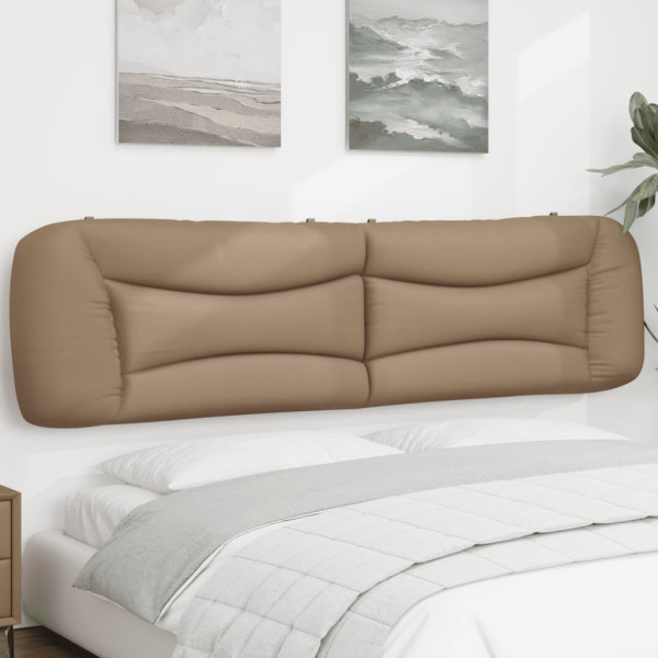 Cabecero de cama acolchado cuero sintético capuchino 200 cm D