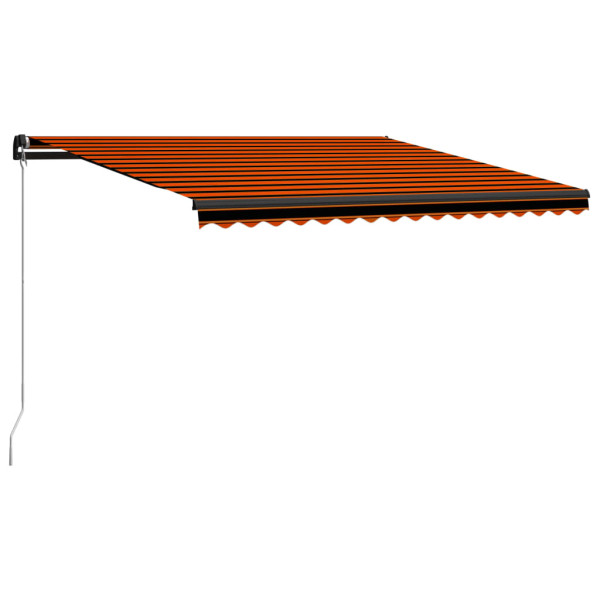 Toldo manual retrátil laranja e marrom 450x300 cm D