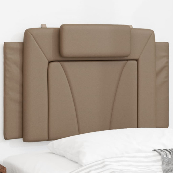 Cabecero de cama acolchado cuero sintético capuchino 90 cm D