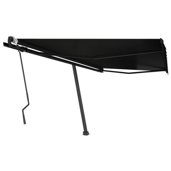 Toldo de pé manual retrátil cinza-antracita 450x300 cm D