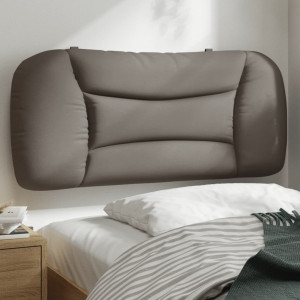 Cabeça de cama acolchada de tecido cinza taupe 80 cm D