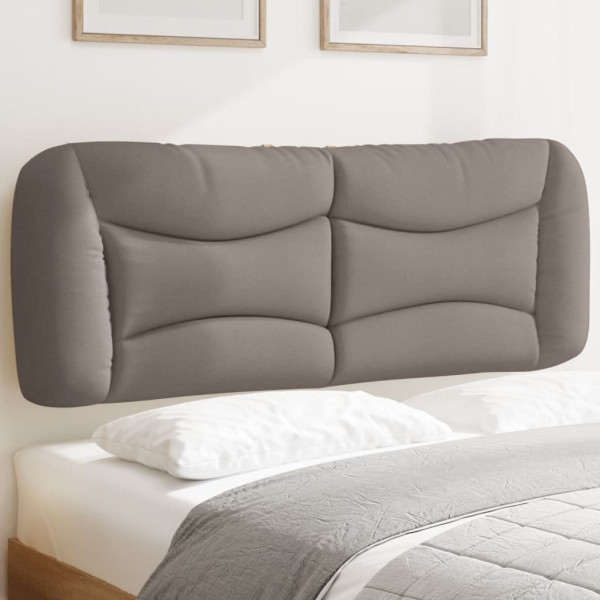 Cabecero de cama acolchado tela gris taupé 120 cm D