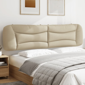 Cabeça de cama acolchada de tecido creme 200 cm D