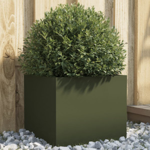Jardim de aço laminado a frio verde oliva 32x30x29 cm D