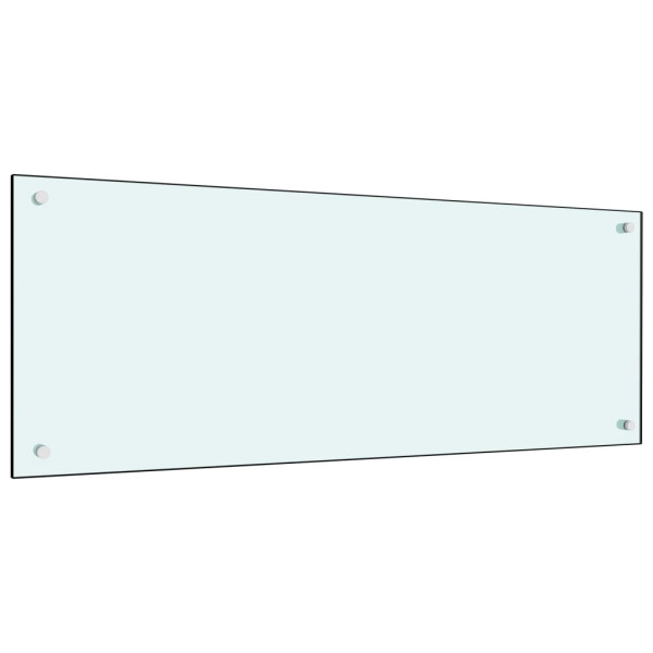 Protección salpicaduras cocina vidrio templado blanco 100x40 cm D