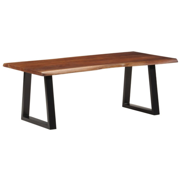 Mesa de centro madeira maciça de acacia marrom mel 110x55x40 cm D