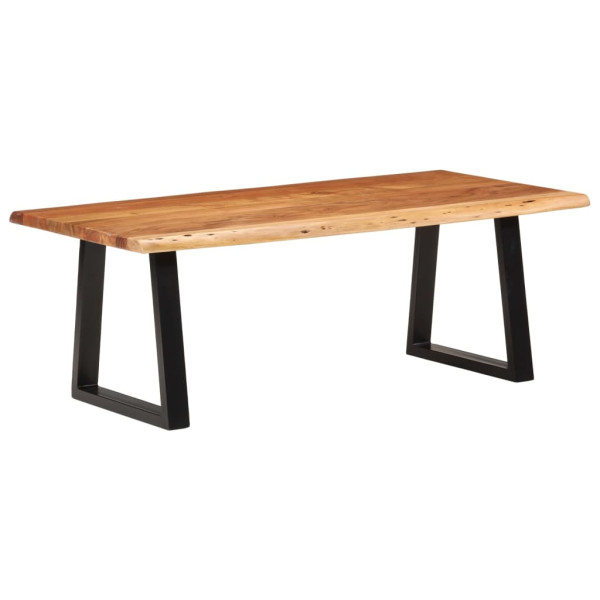 Mesa de centro madera maciza acacia 110x55x40 cm D