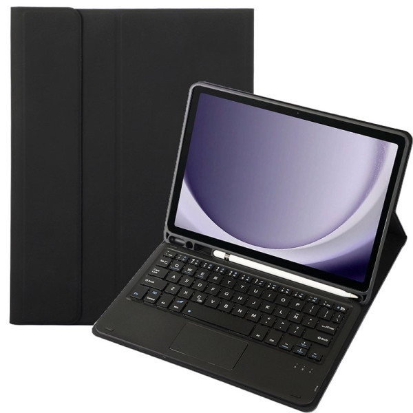 Fundação COOL para Samsung Galaxy Tab A9 Plus X210 Bluetooth teclado preto polipiel 11 ing D