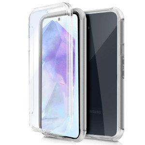 Fundação COOL 3D silicone para Samsung A556 Galaxy A55 5G (Transparente Frente + Atrás) D