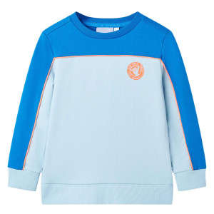 Sudadera infantil azul chillón y azul claro 140 D