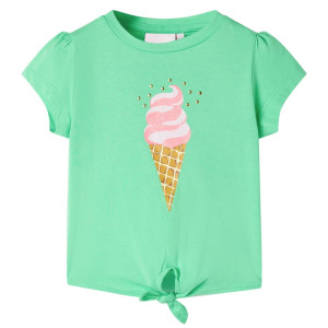 Camiseta infantil verde claro 104 D