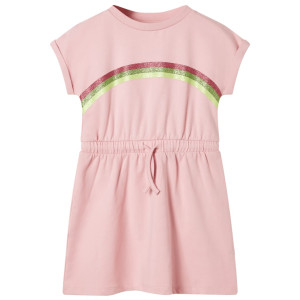 Vestido infantil con cordón rosa claro 116 D