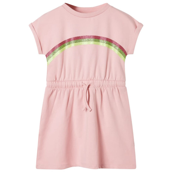 Vestido infantil con cordón rosa claro 140 D