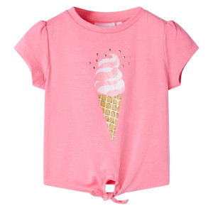 Camiseta infantil rosa brillante fluorescente 128 D