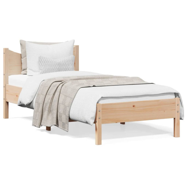 Estructura de cama madera maciza de pino 75x190 cm D