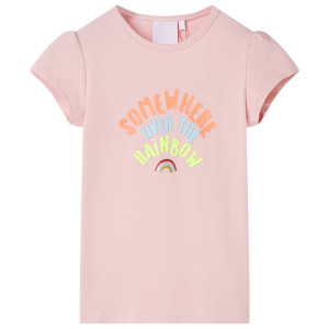 T-shirt infantil rosa claro 104 D