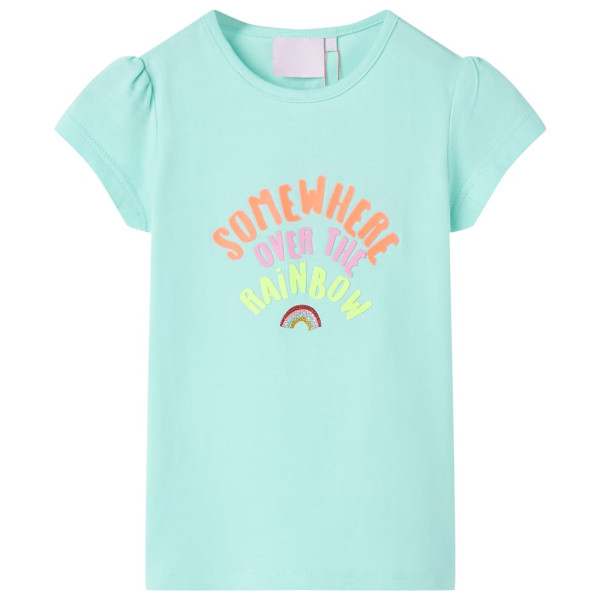 Camiseta infantil aguamarina claro 104 D