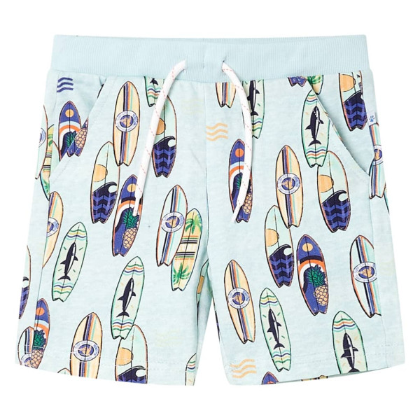 Shorts infantis com cabo azul macio mélange 116 D