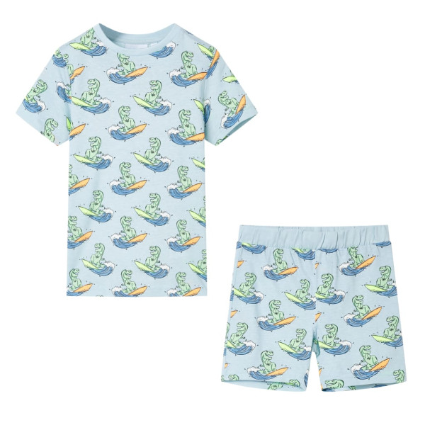 Pijama infantil de manga corta azul claro 116 D