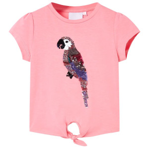 Camiseta infantil rosa fluorescente 140 D