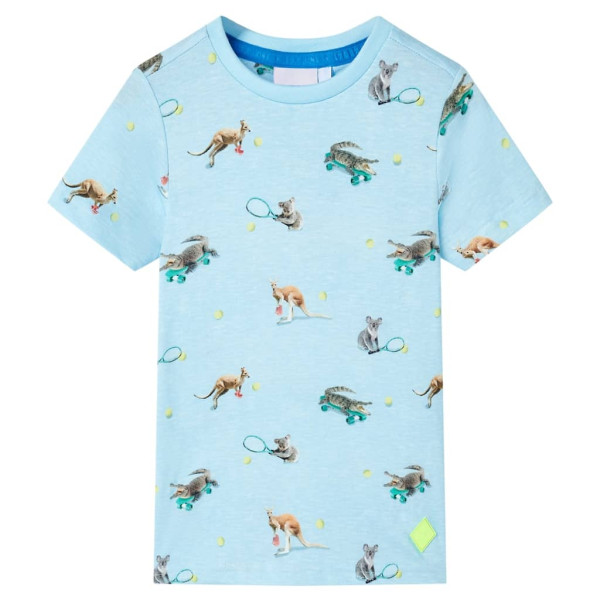 Camiseta infantil azul claro melange 128 D