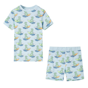 Pijama infantil de manga corta azul claro 92 D