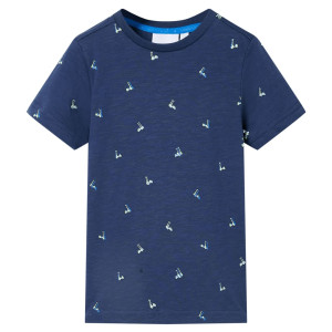 Camiseta infantil azul oscuro 104 D