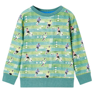 Sudadera infantil verde claro mélange 92 D