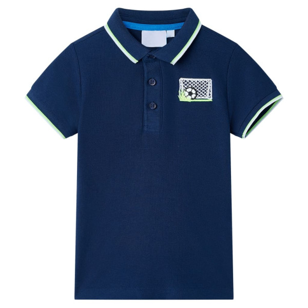 Pólo infantil azul escuro 116 D