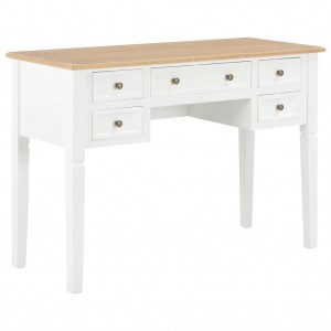 Mesa de madeira branca 109,5x45x77,5 cm D