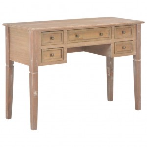 Escritorio de madera marrón 109.5x45x77.5 cm D