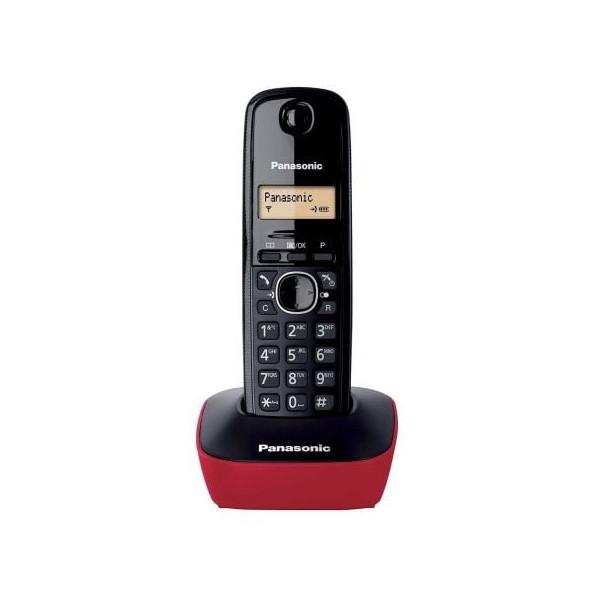 Telefone sem fio Panasonic KX-TG1611SPR preto/vermelho D