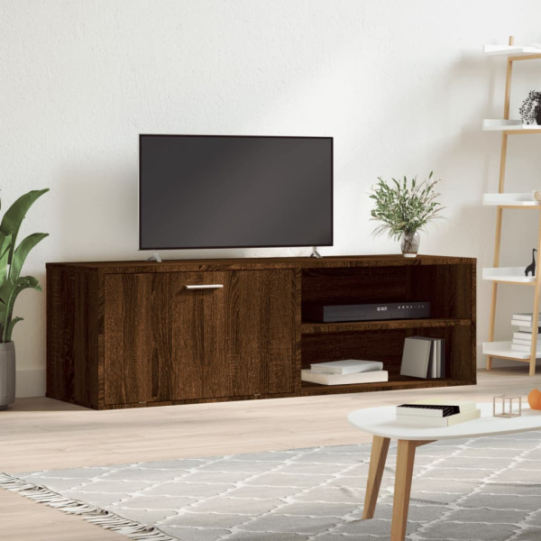 Mueble de TV madera de ingeniería marrón roble 120x34x37 cm D