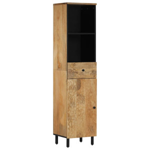 Mueble de baño madera maciza de mango 38x33x160 cm D