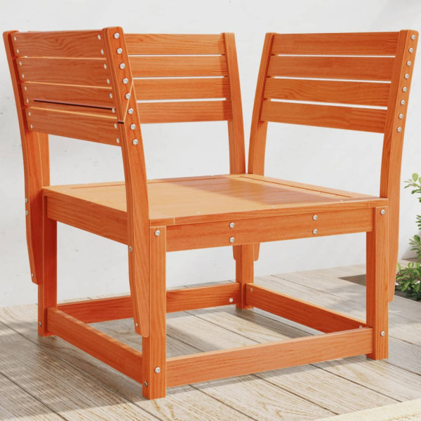 Chaise de jardim de madeira madeira maciça de pinheiro castanho cera D