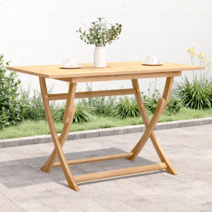 Mesa de jardín plegable madera maciza de acacia 120x70x75 cm D