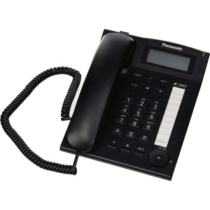 Telefone fixo com cabo Panasonic KX-TS880 preto D
