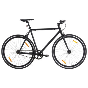 Bicicleta de piñão fixo preto 700c 55 cm D