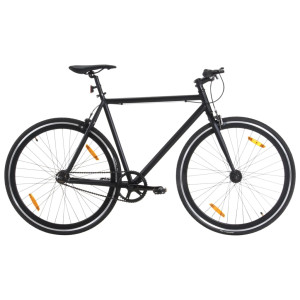 Bicicleta de piñón fijo negro 700c 51 cm D