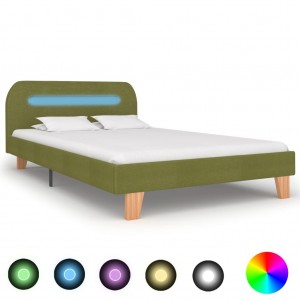 Estrutura de cama com LED tela verde 120x200 cm D