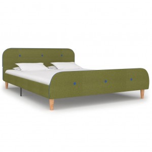Estructura de cama de tela verde 140x200 cm D