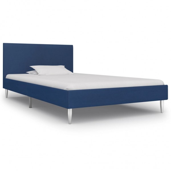 Estrutura de cama de tecido azul 90x200 cm D