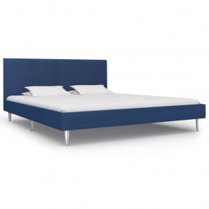 Estrutura de cama de tecido azul 180x200 cm D