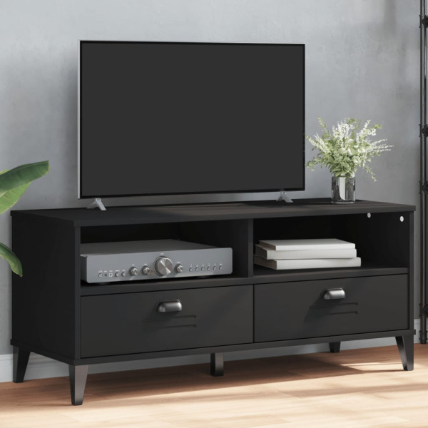 Mueble de TV VIKEN madera maciza de pino negro D