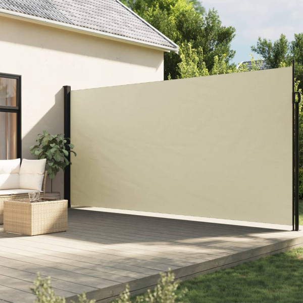 Toldo lateral retrátil creme 200x600 cm D