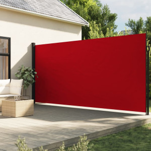 Toldo lateral retráctil rojo 220x600 cm D